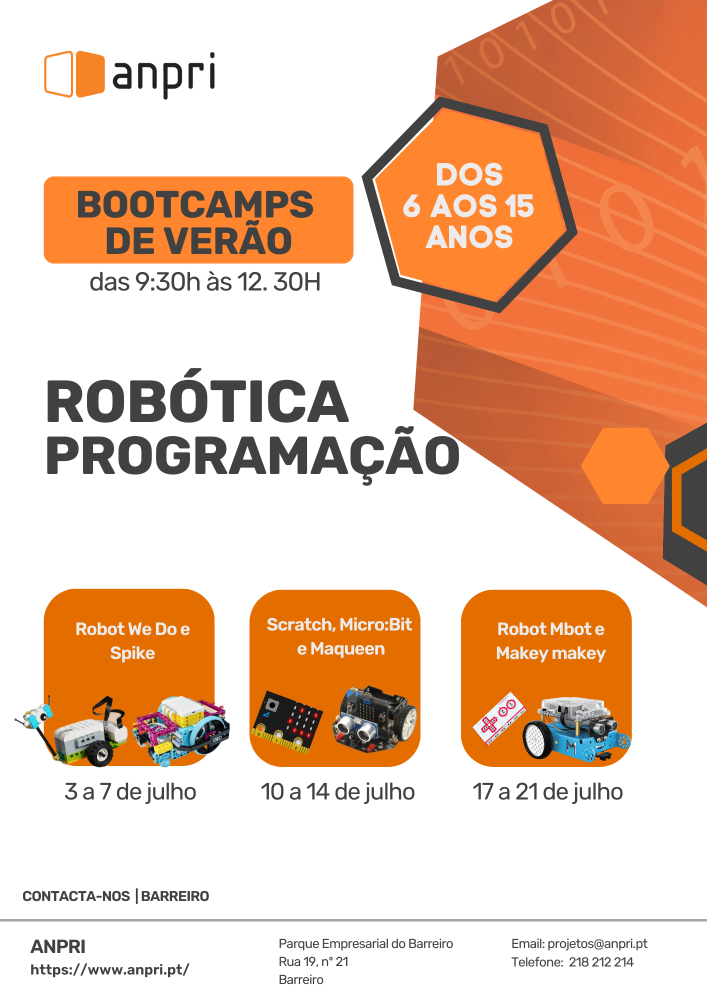 BootCamps de Robótica e Programação
